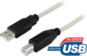 USBKabel USB-A - USB-B 5m svart (USB-250S) #Skrivarkabel