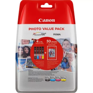 Canon CLI-551XL C/M/Y/BK Photo Value Pack (6443B006)