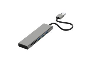 USB-A Hub (grå) 4xUSB-A