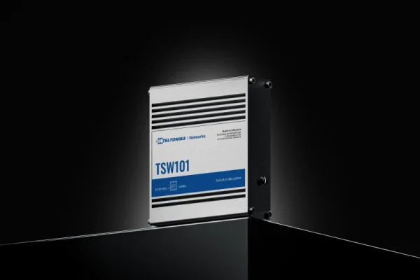 Teltonika Switch 5xEth Gb 4xPoE+ 60W Plint (TSW101) - Bild 3