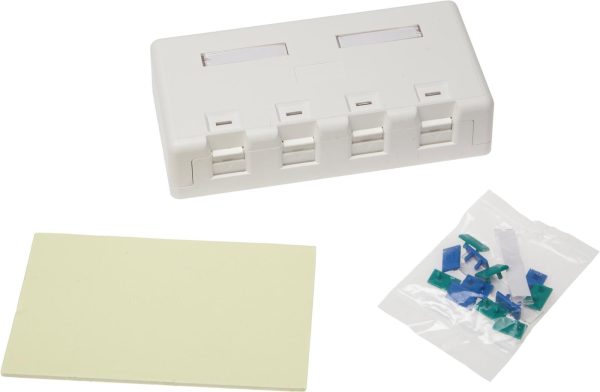 Uttagsbox 4 x RJ45