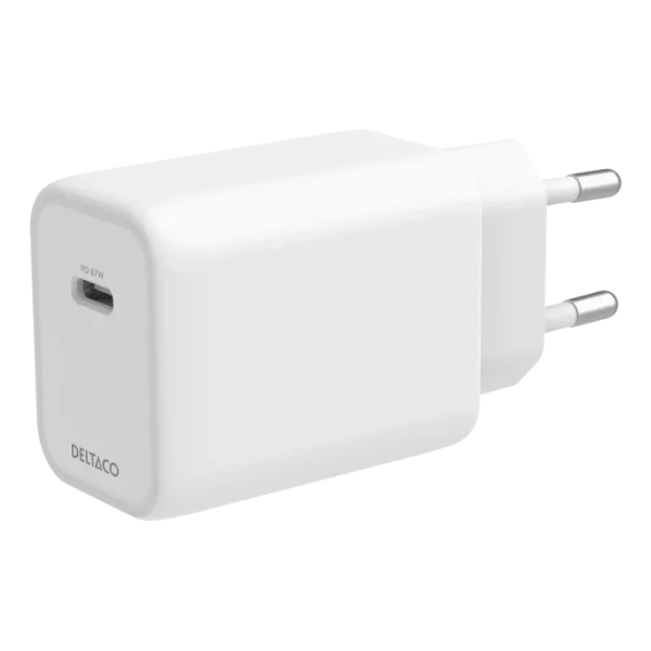 USB-C väggladdare med 67 W, vit (USBC-GAN05) #Laddare