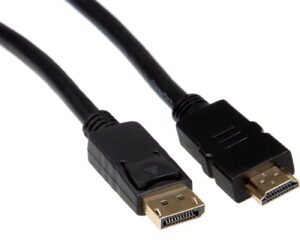 Displayport till HDMI kabel 1m svart (II-DPMHDM-B010)